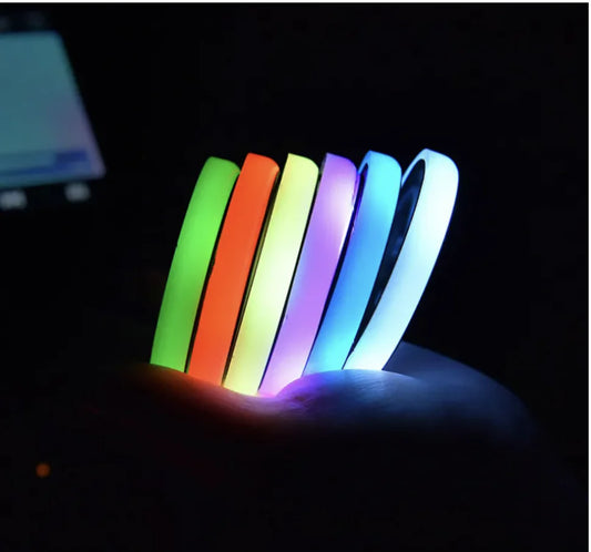 LED Light-Up Colorful Cup Holder Coaster with Solar & USB Charging
