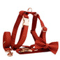 Red Dot Dog Collar & Leash Set with Bow Tie